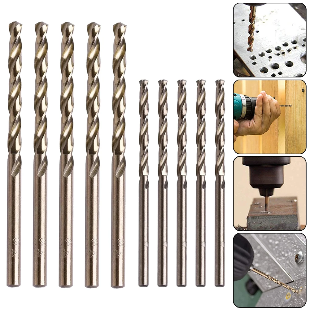 10Pcs 3/4mm M35 Cobalt Spiral Drill Bits 135 Degree Radial Drill/bench Drill Accessories For Stainless Steel Drilling Metalwork
10Pcs 3/4mm M35 Cobalt Spiral Drill Bits 135 Degree Radial Drill/bench Drill Accessories For Stainless Steel Drilling Metalwork
