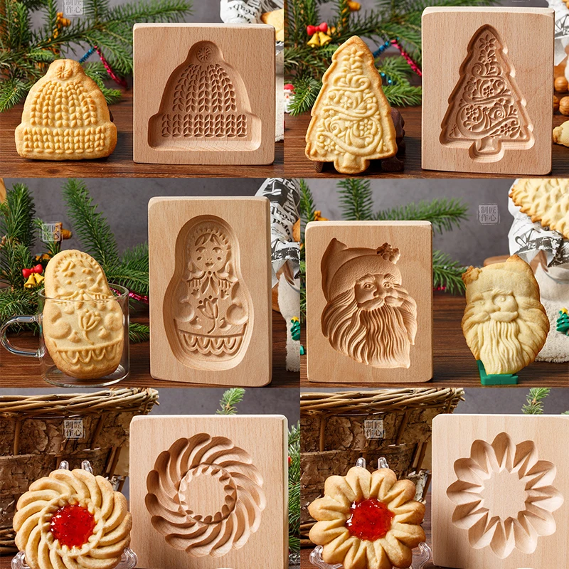 Wooden Cookie Mold 3D Christmas Cookie Cutters Biscuit Cutter Moldes Press Bakery Gadget Baking Tool Flower Cut 
Wooden Cookie Mold 3D Christmas Cookie Cutters Biscuit Cutter Moldes Press Bakery Gadget Baking Tool Flower Cut