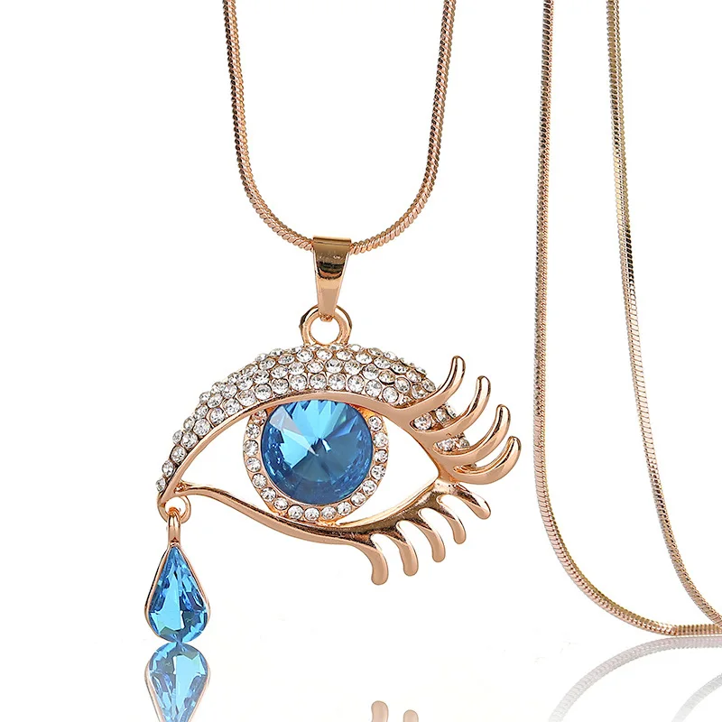 Unique Luxury Crystal Eye Necklace for Women 2022 New Sweater Chain Fashion Artificial Gemstone Necklace Jewelry Gifts for Girls
Unique Luxury Crystal Eye Necklace for Women 2022 New Sweater Chain Fashion Artificial Gemstone Necklace Jewelry Gifts for Girls