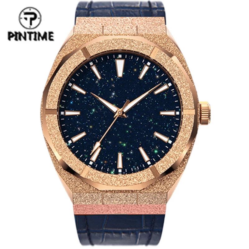 Мужские часы PINTIME высокого качества в матовом стиле, фирменная торговая марка, циферблат со звездами, блестящий кожаный ремешок, водонепрон... 
Мужские часы PINTIME высокого качества в матовом стиле, фирменная торговая марка, циферблат со звездами, блестящий кожаный ремешок, водонепрон...