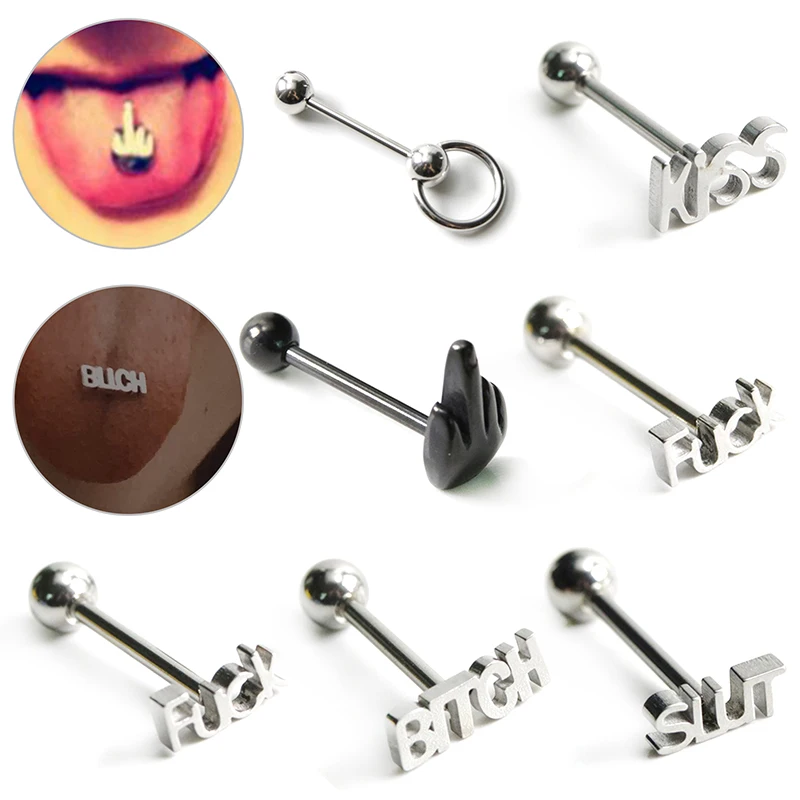 Sexy Punk Tongue Nails Stainless Steel Anaphylaxis Sexy Letter KISS Tongue Ring Body Piercing Punk Jewelry Tongue Nail
Sexy Punk Tongue Nails Stainless Steel Anaphylaxis Sexy Letter KISS Tongue Ring Body Piercing Punk Jewelry Tongue Nail