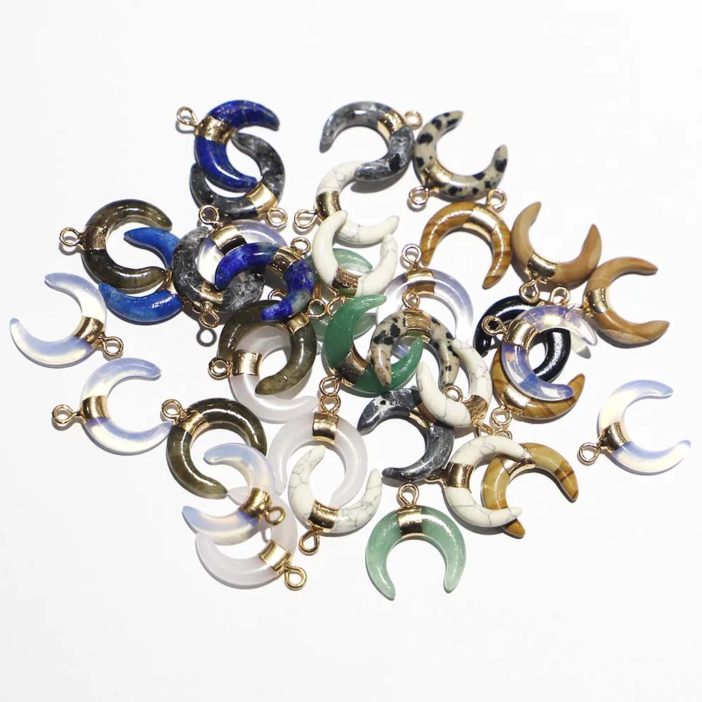 Natural Stone Multicolor Bull Horn Crescent Moon Necklace Pendant Healing DIY Charms Fashion Jewelry Accessories Wholesale 12Pcs
Natural Stone Multicolor Bull Horn Crescent Moon Necklace Pendant Healing DIY Charms Fashion Jewelry Accessories Wholesale 12Pcs