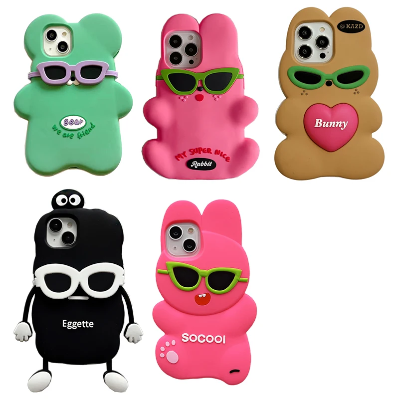 Korea pop ins Cartoon Sunglasses Rabbit 3D Case For iphone 13 12 14 Pro Max i11 13ProMax 12p Cute Bear Soft Silicone Phone Cover
Korea pop ins Cartoon Sunglasses Rabbit 3D Case For iphone 13 12 14 Pro Max i11 13ProMax 12p Cute Bear Soft Silicone Phone Cover