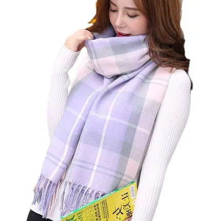 Luxury Plaid Scarf Winter Warm Cashmere Women Long Pashmina Foulard Female Scarves Lady Tassel Shawl Wraps Design New 200cm
Luxury Plaid Scarf Winter Warm Cashmere Women Long Pashmina Foulard Female Scarves Lady Tassel Shawl Wraps Design New 200cm