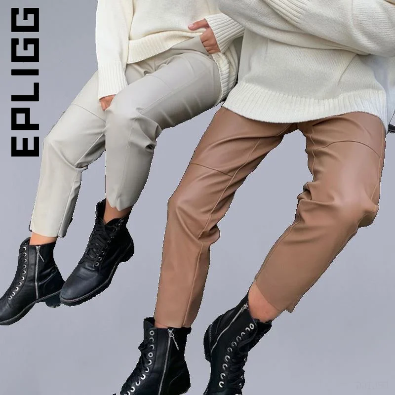 Женские модные брюки Epligg, модные элегантные брюки-карандаш, кожаные брюки, качественные эластичные женские брюки
Женские модные брюки Epligg, модные элегантные брюки-карандаш, кожаные брюки, качественные эластичные женские брюки