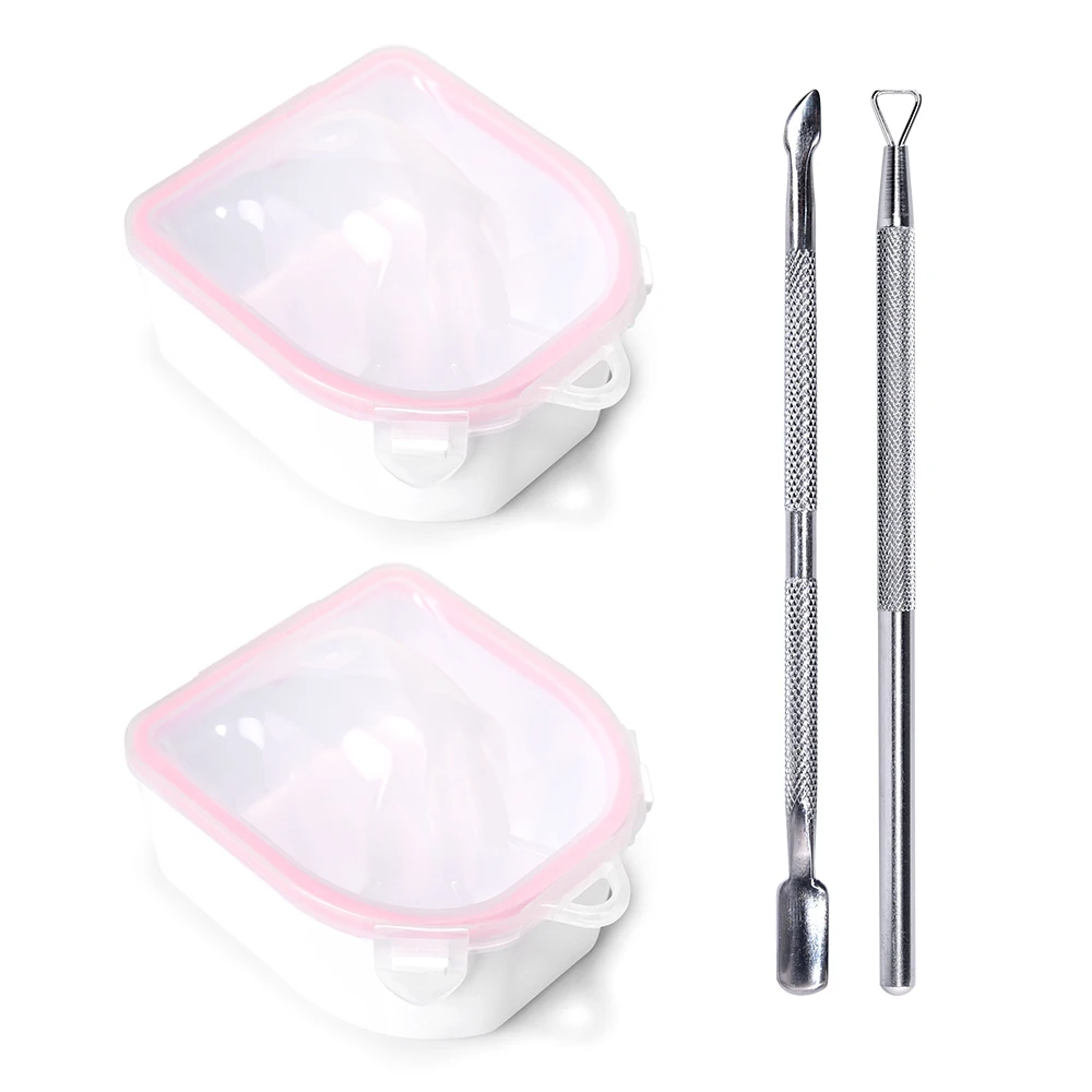 Nail Soaking Bowl Set 2PCS Double Layer Soak Off Soak Bowl 1pc Cuticle Push 1 pc Cuticle Peller Nail Gel Polish Remover Tool
Nail Soaking Bowl Set 2PCS Double Layer Soak Off Soak Bowl 1pc Cuticle Push 1 pc Cuticle Peller Nail Gel Polish Remover Tool
