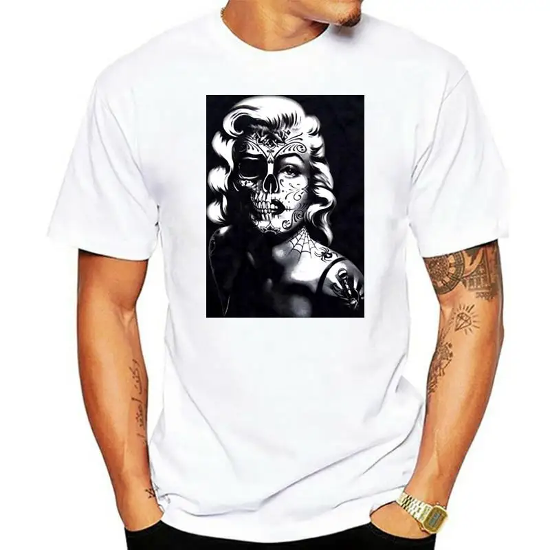 Футболка мужская с черепом Мэрилин Монро
Футболка мужская с черепом Мэрилин Монро