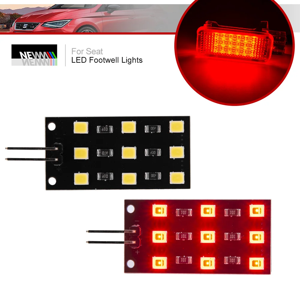2x LED Interior Footwell Lamps Trunk Lights for Seat Ibiza Leon Arona Alhambra Canbus White Red Blue Car Courtesy Luggage Lamps
2x LED Interior Footwell Lamps Trunk Lights for Seat Ibiza Leon Arona Alhambra Canbus White Red Blue Car Courtesy Luggage Lamps