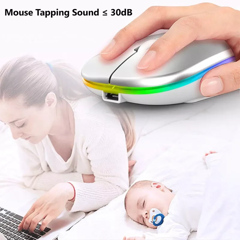 Bluetooth Wireless Mouse for Computer PC Laptop MacBook 1600 DPI Mice with RGB Backlight Ergonomic Rechargeable USB Gaming Mouse
Bluetooth Wireless Mouse for Computer PC Laptop MacBook 1600 DPI Mice with RGB Backlight Ergonomic Rechargeable USB Gaming Mouse