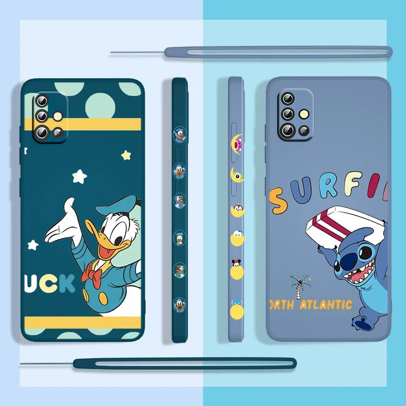 Disney Stitch And Donald Phone Case For Samsung Galaxy A71 A51 A73 A72 A53 A33 A52 A50 A32 A22 A50 Liquid Left Rope Fundas Cover
Disney Stitch And Donald Phone Case For Samsung Galaxy A71 A51 A73 A72 A53 A33 A52 A50 A32 A22 A50 Liquid Left Rope Fundas Cover