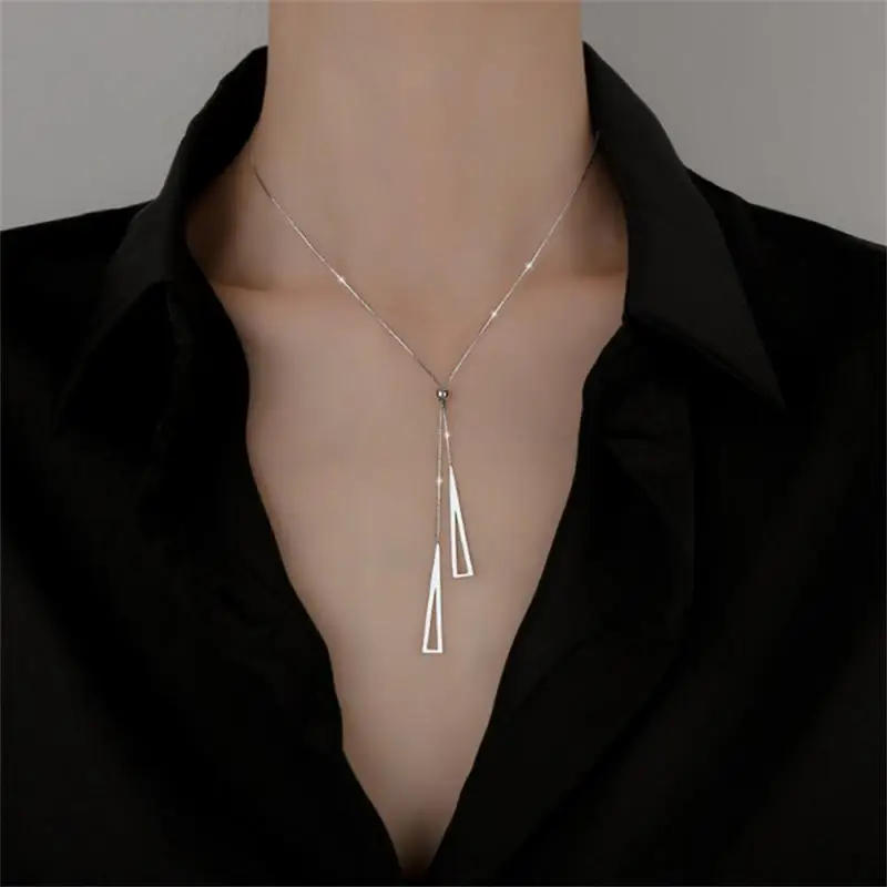 Fashion Clavicle Chain Necklace Geometric Simple Triangle Necklace Long Tassel Tassel Sweater Chain Gift Adjustable Chocker
Fashion Clavicle Chain Necklace Geometric Simple Triangle Necklace Long Tassel Tassel Sweater Chain Gift Adjustable Chocker