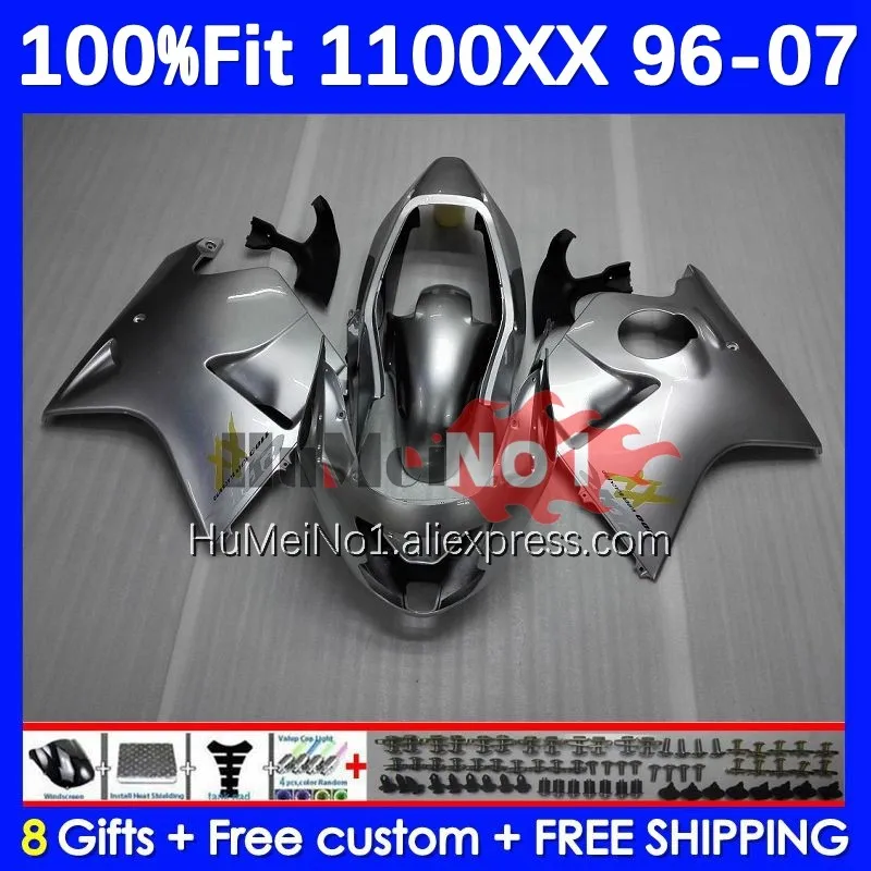 OEM Blackbird For HONDA CBR 1100 XX 1100XX 93No.60 CBR1100XX 96 97 98 99 00 01 2002 2003 2004 2005 2006 2007 ALL Silvery Fairing
OEM Blackbird For HONDA CBR 1100 XX 1100XX 93No.60 CBR1100XX 96 97 98 99 00 01 2002 2003 2004 2005 2006 2007 ALL Silvery Fairing