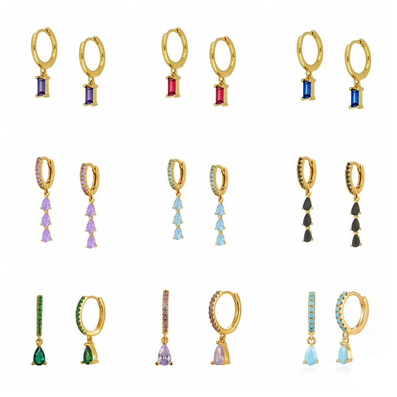 Женские позолоченные серьги-кольца в форме капли, с фианитом
Женские позолоченные серьги-кольца в форме капли, с фианитом