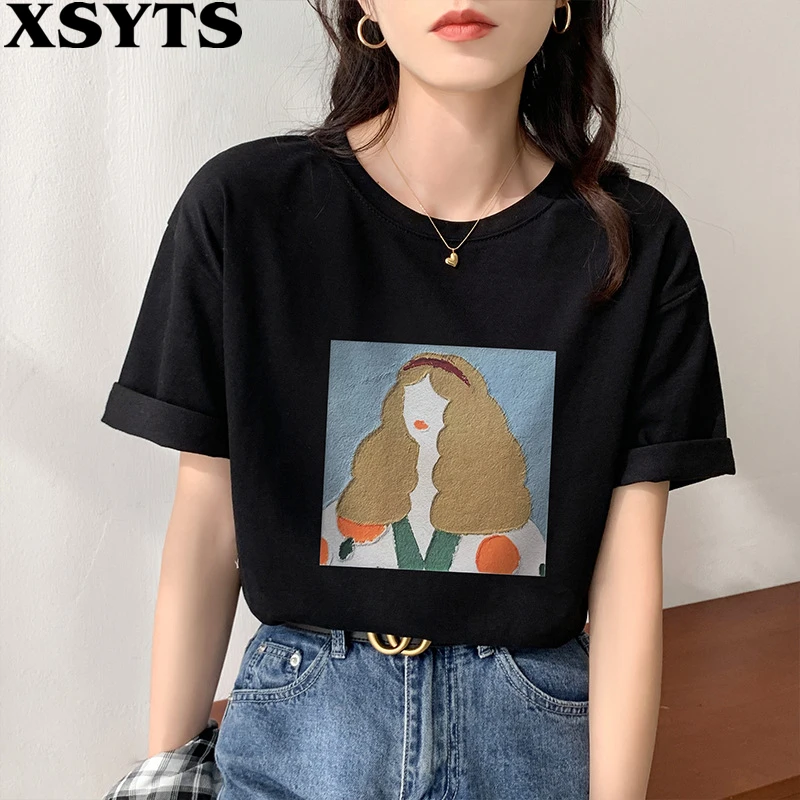 Summer Clothes Women Graphic T Shirts Blouses Tops Korean Fashion Female Printed O-Neck Short Sleeve T-Shirt Womens White Shirt
Summer Clothes Women Graphic T Shirts Blouses Tops Korean Fashion Female Printed O-Neck Short Sleeve T-Shirt Womens White Shirt