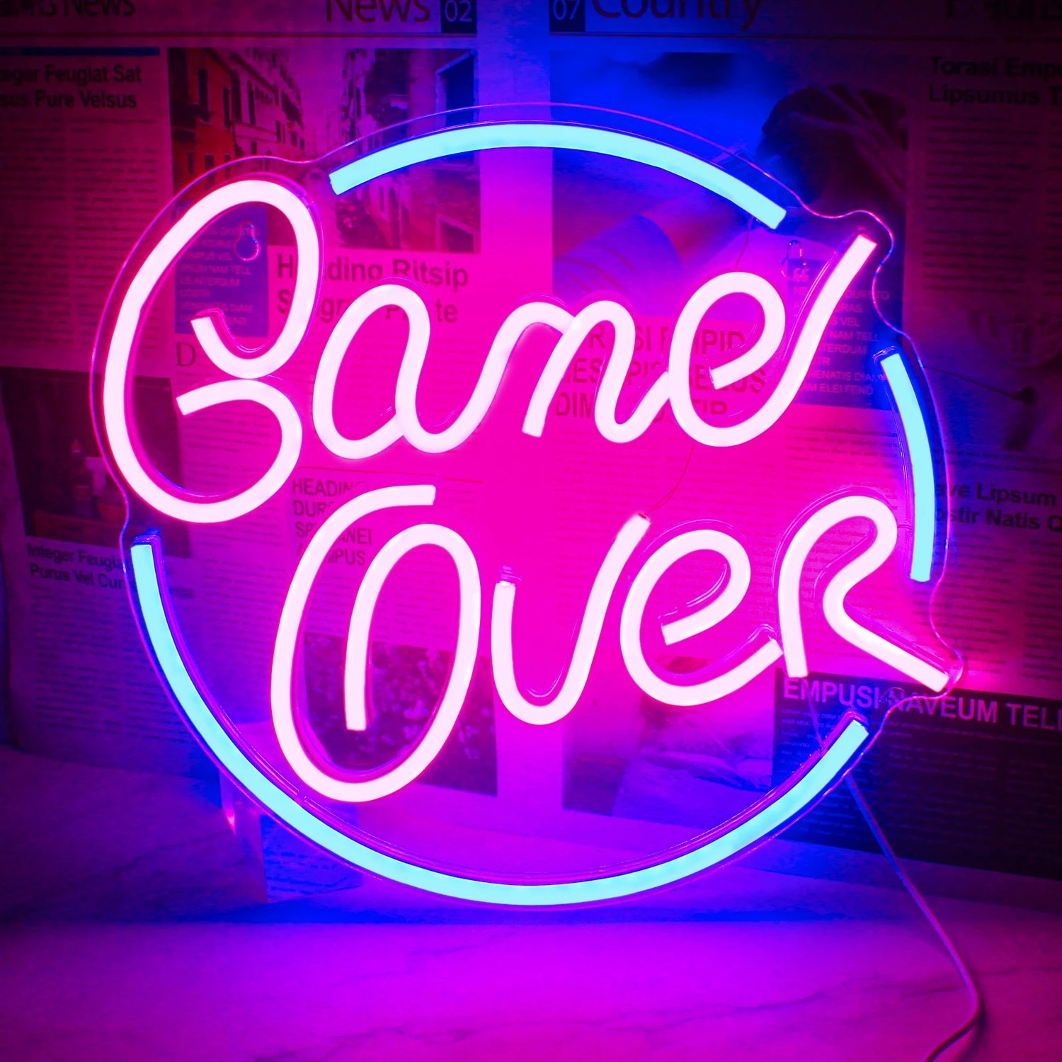 Round Game Over LED Neon Signs USB Neon Lights for Wall Decor Living Room Neon Signs Game Rooms Decor Party Cool Teen Kids Gifts
Round Game Over LED Neon Signs USB Neon Lights for Wall Decor Living Room Neon Signs Game Rooms Decor Party Cool Teen Kids Gifts