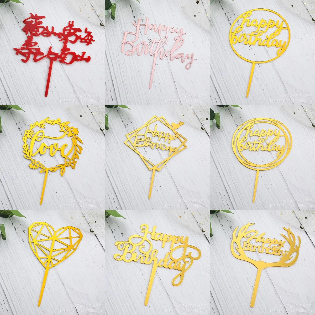 10pcs/lot Acrylic Cake Topper Happy Birthday Decoration Children's DIY Cake Topper For Wedding Party Cake Decorating Tools
10pcs/lot Acrylic Cake Topper Happy Birthday Decoration Children's DIY Cake Topper For Wedding Party Cake Decorating Tools