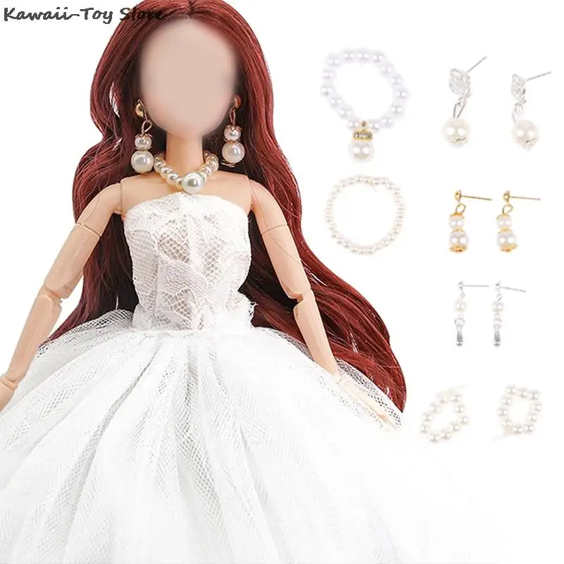 Doll Accessories Imitation Pearl Jewelry Necklace For Barbie Doll Fashion Decoration Earring For 1:6 BJD Dolls Baby Doll Toy 
Doll Accessories Imitation Pearl Jewelry Necklace For Barbie Doll Fashion Decoration Earring For 1:6 BJD Dolls Baby Doll Toy