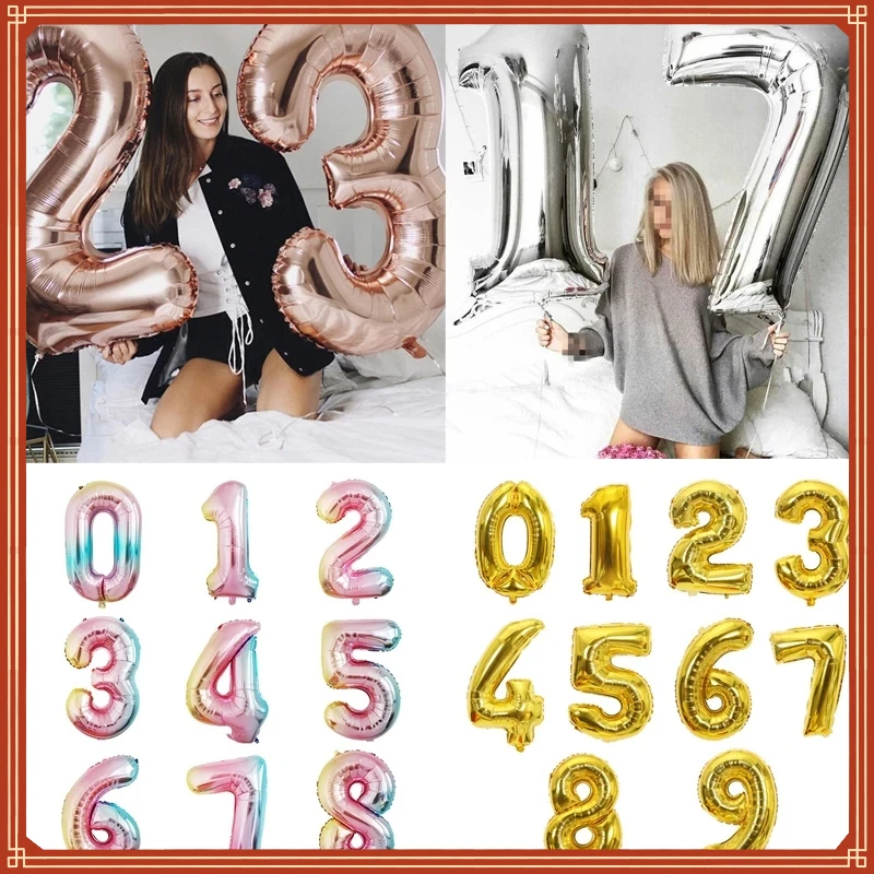 Size Gold Sliver Rose Gold Air Helium Number Balloon Birthday Wedding Party Decorations Foil Balloon Kid Boy toy Baby Shower
Size Gold Sliver Rose Gold Air Helium Number Balloon Birthday Wedding Party Decorations Foil Balloon Kid Boy toy Baby Shower