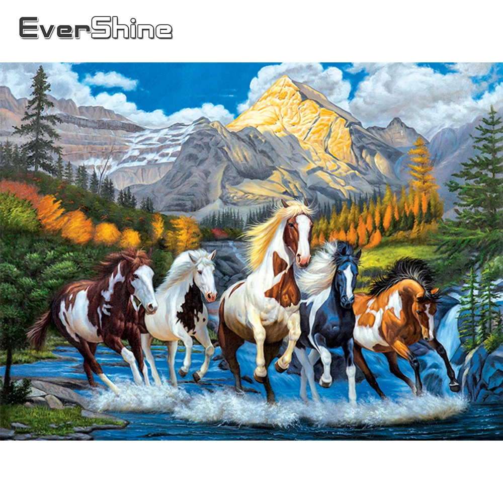 EverShine 5D DIY Diamond Embroidery Horse Cross Stitch Kits Diamond Painting Animal Full Square Mosaic Mountain Home Decor
EverShine 5D DIY Diamond Embroidery Horse Cross Stitch Kits Diamond Painting Animal Full Square Mosaic Mountain Home Decor