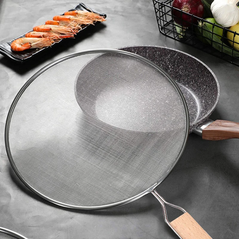 1pcs Hot Sale 21cm/25cm/29cm/33cm Stainless Steel Splatter Screen Mesh Pot Lid Cover Silver Oil Frying Pan Lid Cooking Tools
1pcs Hot Sale 21cm/25cm/29cm/33cm Stainless Steel Splatter Screen Mesh Pot Lid Cover Silver Oil Frying Pan Lid Cooking Tools