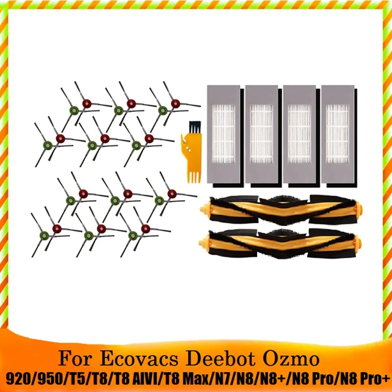 Hot 31Pc For Ecovacs Deebot OZMO 920 950 T5 T8 T9 Series Robot Vacuum Cleaner Main Side Brush HEPA Filter Household Cleaning
Hot 31Pc For Ecovacs Deebot OZMO 920 950 T5 T8 T9 Series Robot Vacuum Cleaner Main Side Brush HEPA Filter Household Cleaning