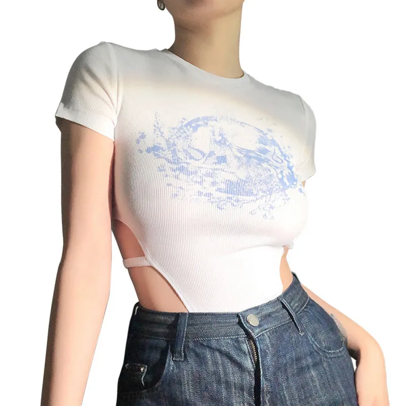 Женское боди с вырезами, пикантный Облегающий комбинезон для взрослых с коротким рукавом и круглым вырезом
Женское боди с вырезами, пикантный Облегающий комбинезон для взрослых с коротким рукавом и круглым вырезом