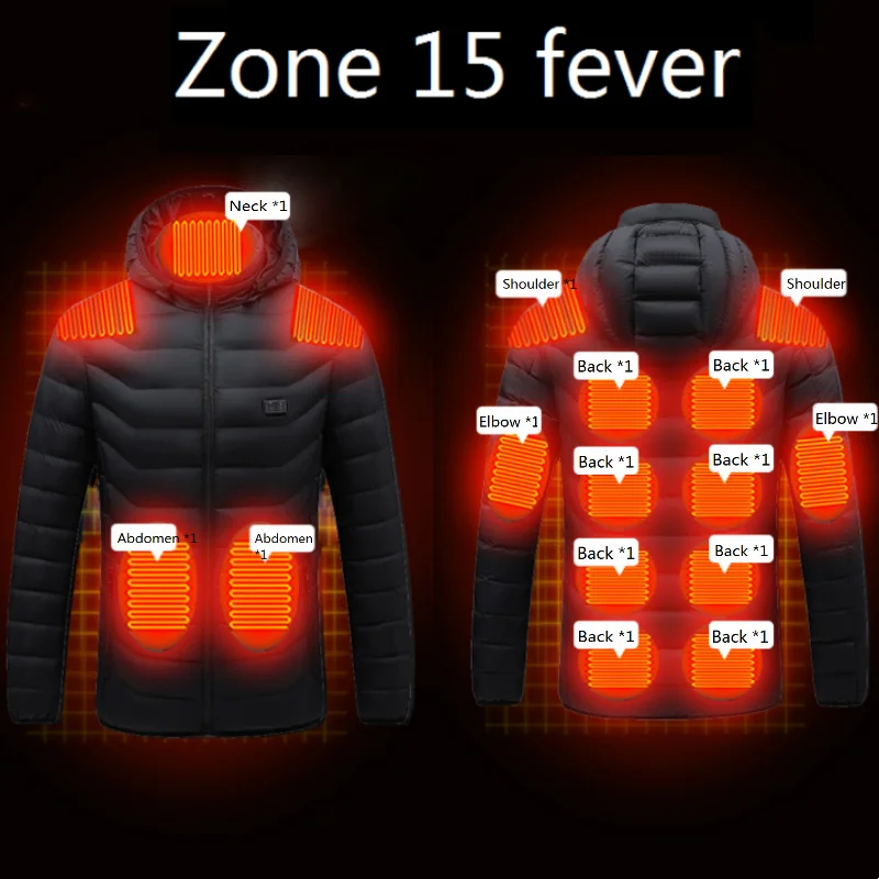 15 Areas Self Heated Vest Body Warmer USB Powered Women's Warm Men's Heating Jacket Heated Vest Man Thermal Winter ClothingS-6XL
15 Areas Self Heated Vest Body Warmer USB Powered Women's Warm Men's Heating Jacket Heated Vest Man Thermal Winter ClothingS-6XL