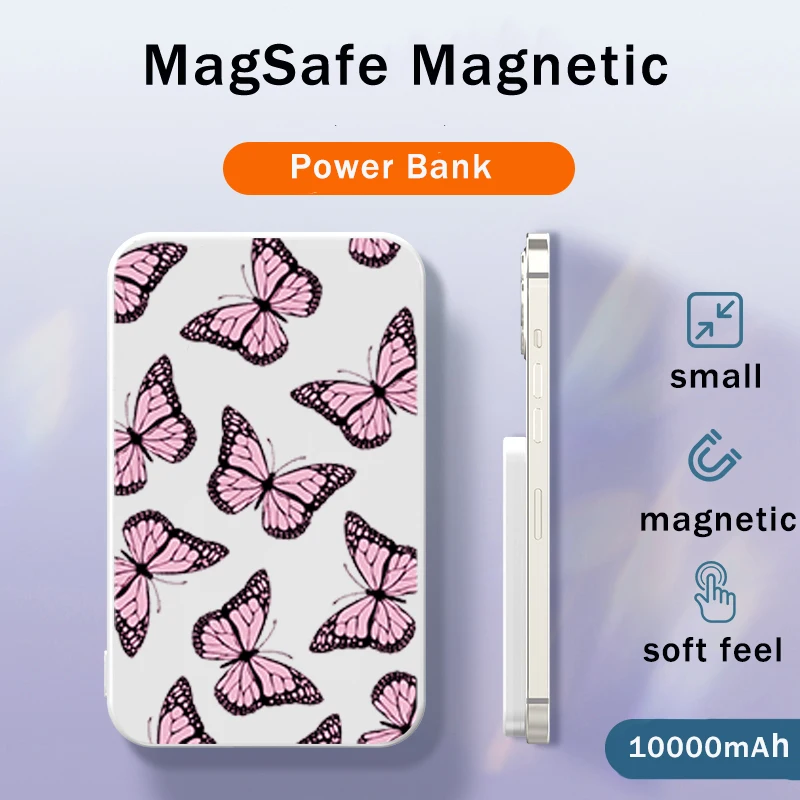Magnetic Power Bank10000 mAh 5000mAh Portable Chargers External Auxiliary Battery Fast Wireless Charging monarch butterfly color
Magnetic Power Bank10000 mAh 5000mAh Portable Chargers External Auxiliary Battery Fast Wireless Charging monarch butterfly color
