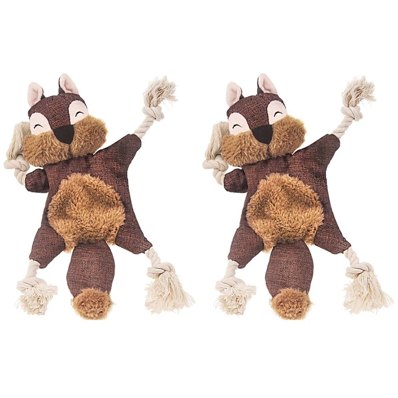 2X Stuffless Dog Toys For Puppy, Crinkle Squeaky Dog Chew Toys Squirrel Plush Dog Toy With Rope Knots For Small Dogs
2X Stuffless Dog Toys For Puppy, Crinkle Squeaky Dog Chew Toys Squirrel Plush Dog Toy With Rope Knots For Small Dogs