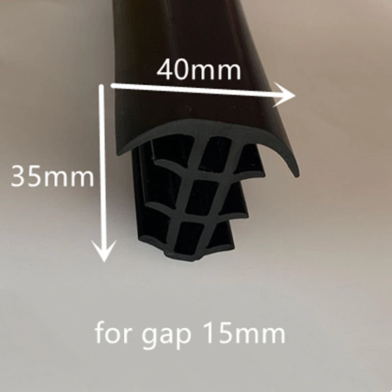 

EPDM Rubber T Strip for Solar Photovoltaic Bracket Metal Cable Trench Cover Monocrystalline Panel Sealing 40x35mm Black