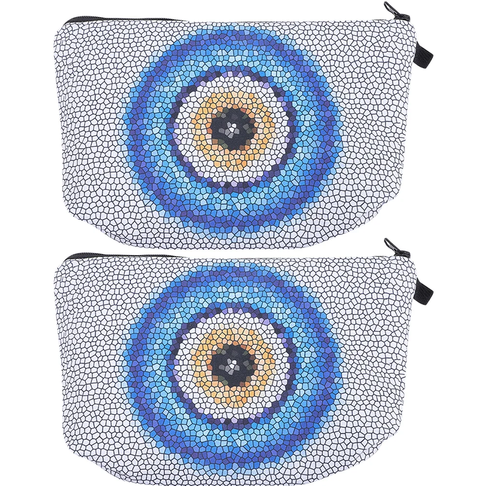2 Pcs Makeup Bag Devil's Eye Organizer Bags Travel Zippered Storage Printing Portable Pouches Miss
2 Pcs Makeup Bag Devil's Eye Organizer Bags Travel Zippered Storage Printing Portable Pouches Miss