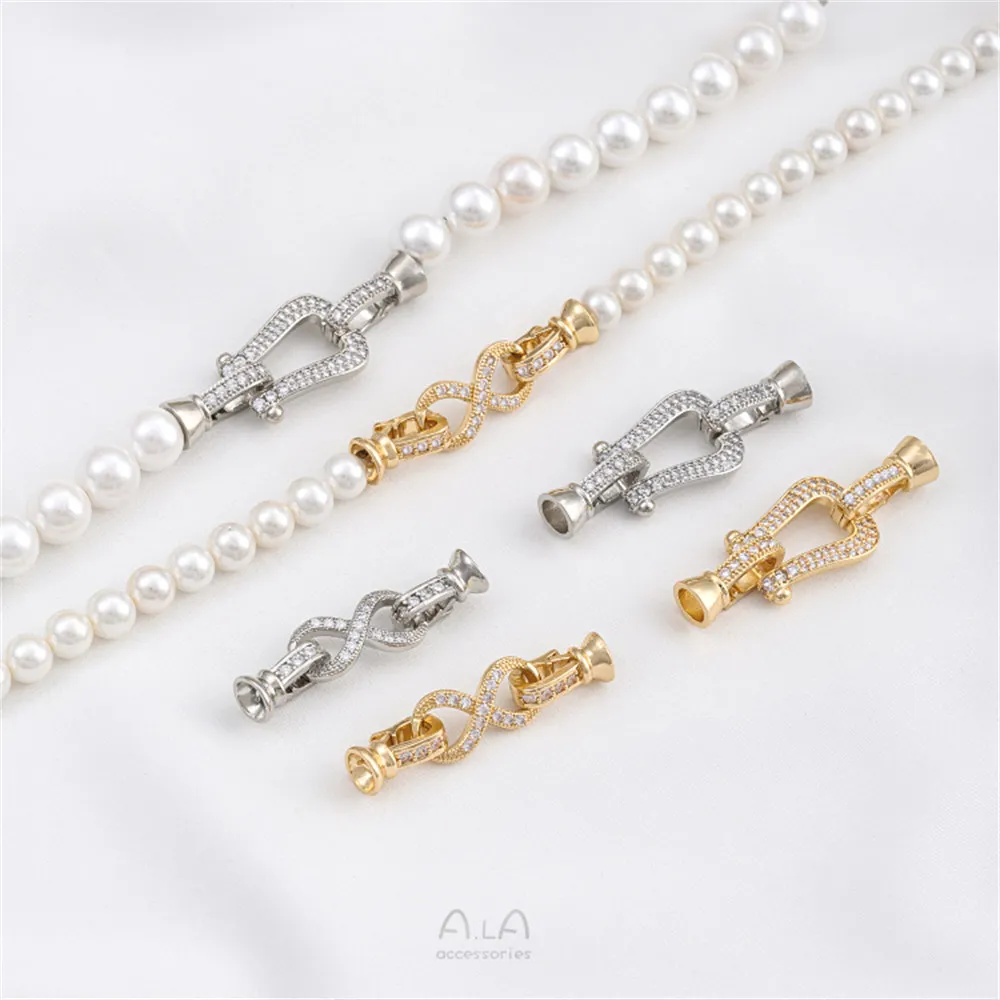 Pearl Buckle 14K Gold Wrapped 8-shaped Double Buckle U-shaped Horseshoe Buckle DIY String Necklace Jewelry Buckle Accessories
Pearl Buckle 14K Gold Wrapped 8-shaped Double Buckle U-shaped Horseshoe Buckle DIY String Necklace Jewelry Buckle Accessories