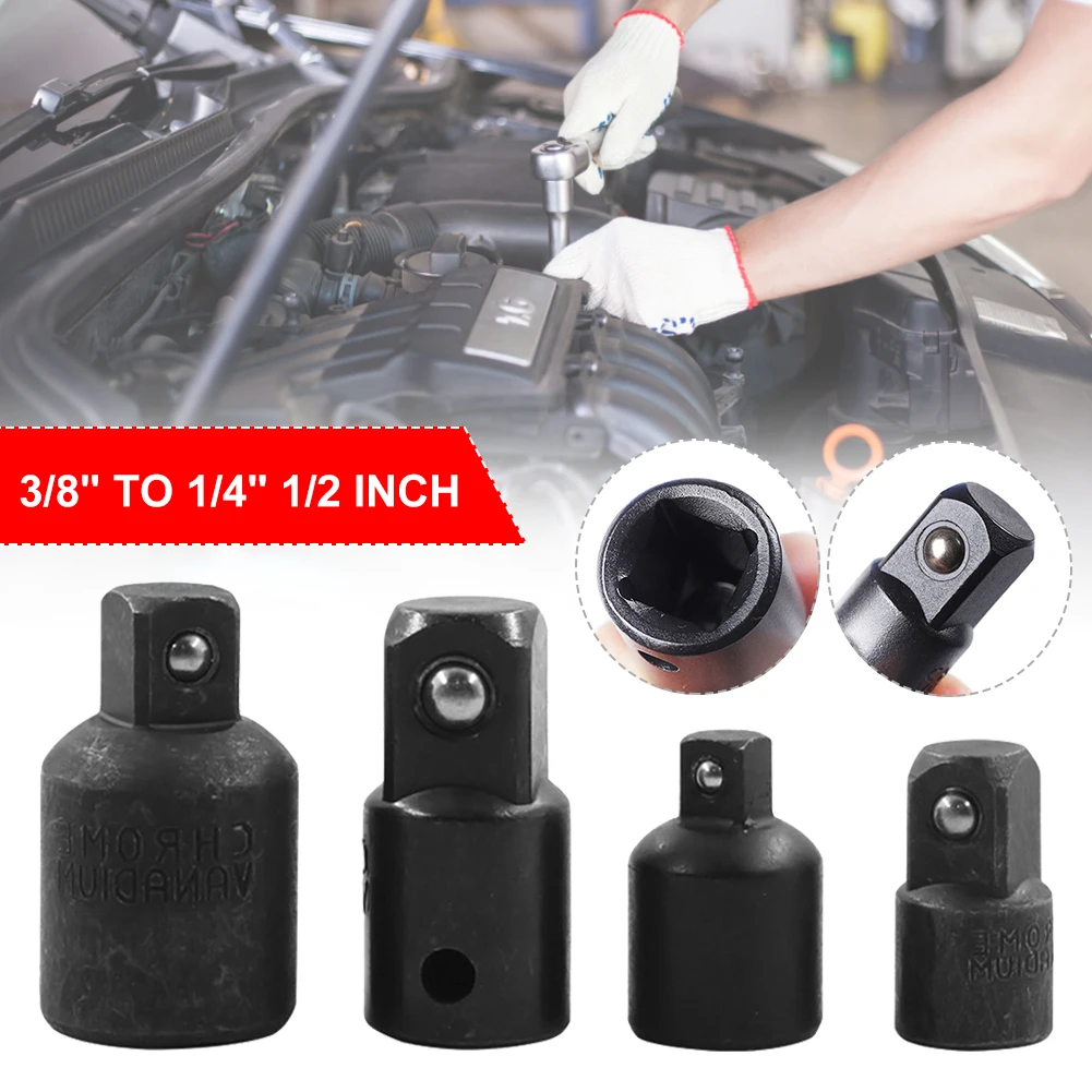 4-Pack Impact Socket Adapter Set 3/8" 1/4" 1/2 inch Drive Ratchet Socket Conversion Reducer for Impact Wrench Impact Driver
4-Pack Impact Socket Adapter Set 3/8" 1/4" 1/2 inch Drive Ratchet Socket Conversion Reducer for Impact Wrench Impact Driver