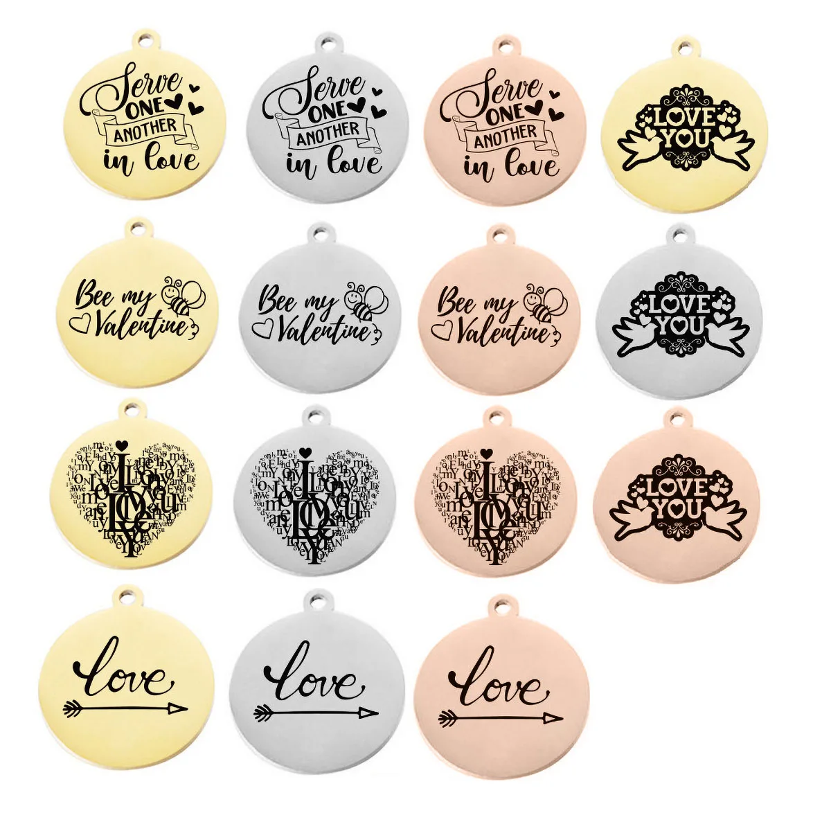 5Pcs Stainless Steel Round Letter LOVE YOU Couple Pendant for DIY Lover Necklace & Bracelets Jewelry Making Finding Accessories
5Pcs Stainless Steel Round Letter LOVE YOU Couple Pendant for DIY Lover Necklace & Bracelets Jewelry Making Finding Accessories