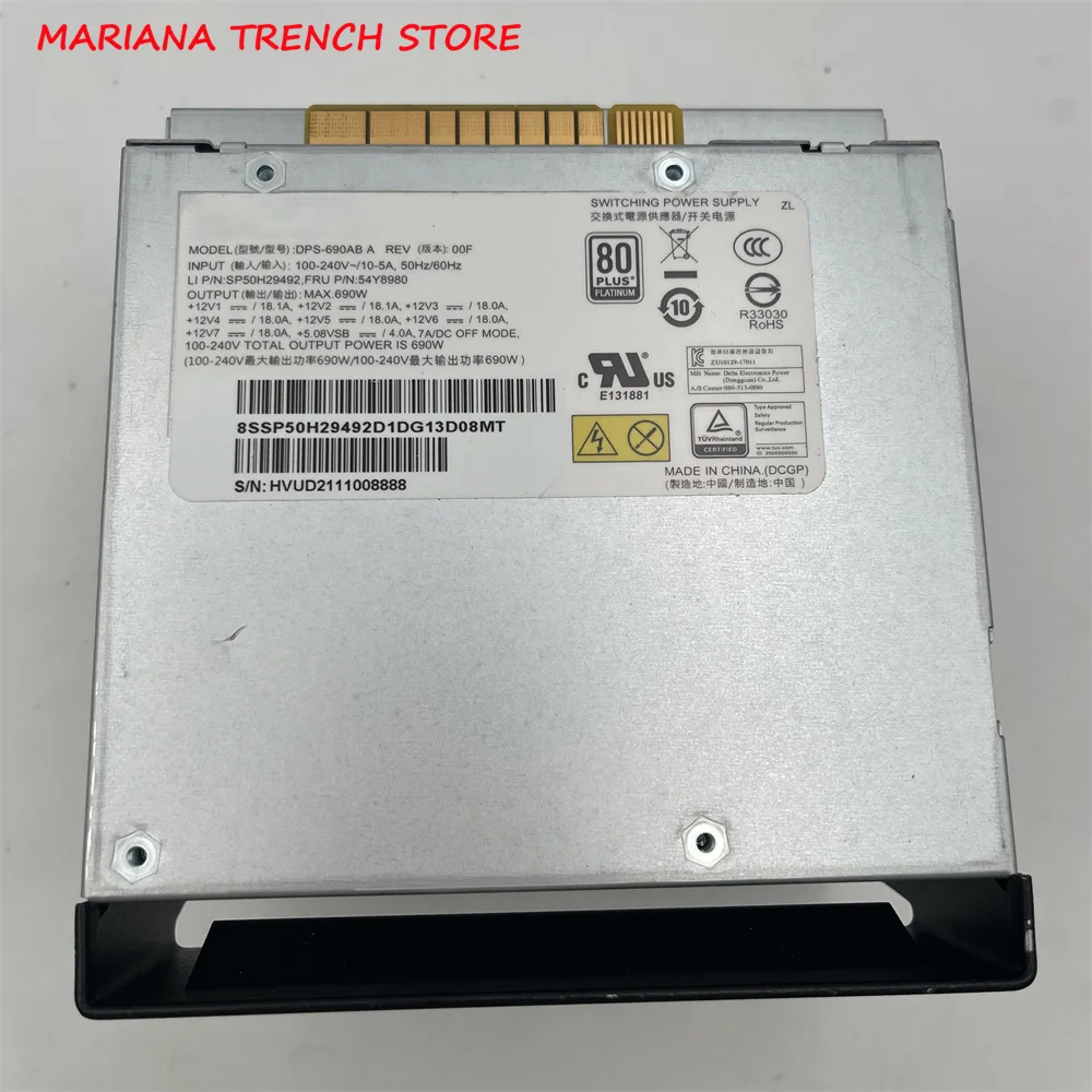 DPS-690AB A для Lenovo P720 P520 690 Вт блок питания для серверной рабочей станции 54Y8980
DPS-690AB A для Lenovo P720 P520 690 Вт блок питания для серверной рабочей станции 54Y8980