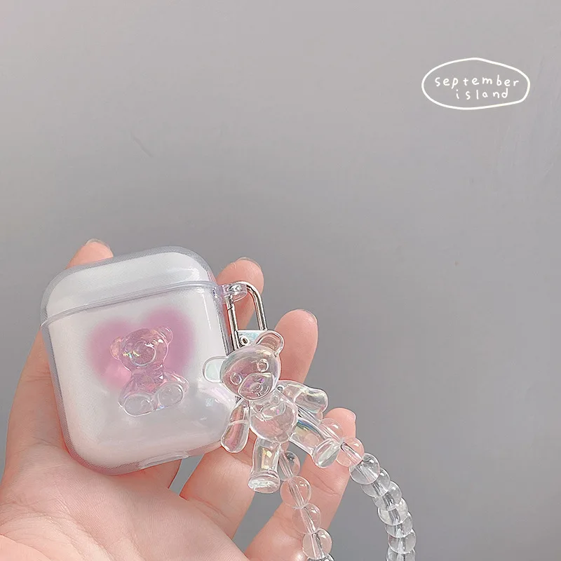 Tranparent 3D Bear Earphone Case For Airpods INS Style Wireless Bluetooth Headset Charging Box For Airpods Pro Protector Case
Tranparent 3D Bear Earphone Case For Airpods INS Style Wireless Bluetooth Headset Charging Box For Airpods Pro Protector Case