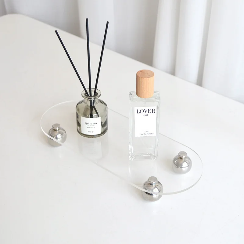 Nordic Transparent Acrylic Storage Tray Ornaments Metal Round Foot Desktop Shelf Tray Aromatherapy Sundries Decorative Plate
Nordic Transparent Acrylic Storage Tray Ornaments Metal Round Foot Desktop Shelf Tray Aromatherapy Sundries Decorative Plate