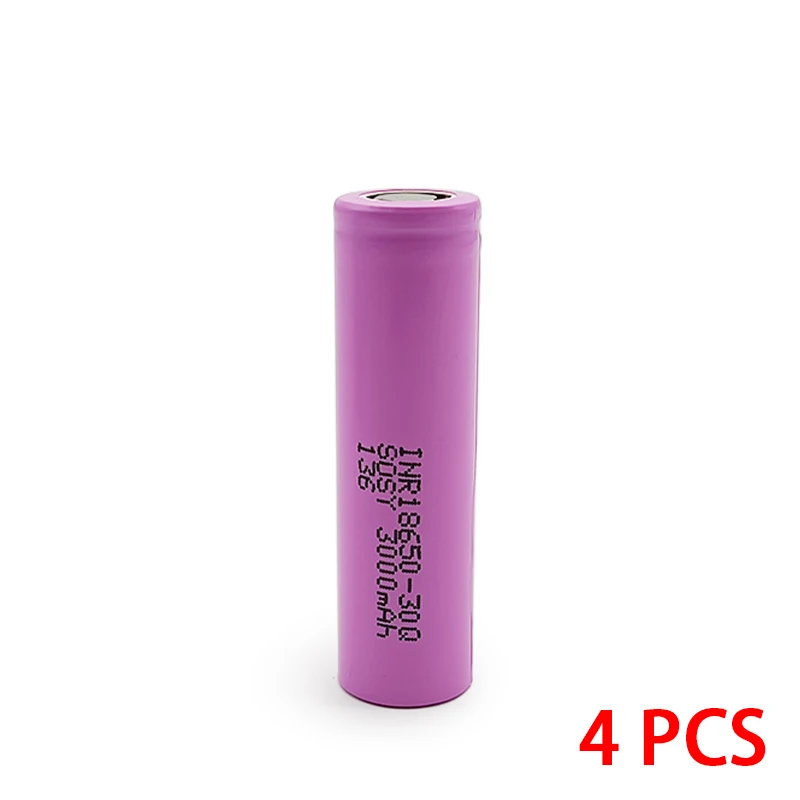 INR18650 30Q Original 3.7V 3000mAh 4PCS 18650 Li-ion Rechargeable Battery For Flashlight, Remote Control Boat Toy Car Battery.
INR18650 30Q Original 3.7V 3000mAh 4PCS 18650 Li-ion Rechargeable Battery For Flashlight, Remote Control Boat Toy Car Battery.