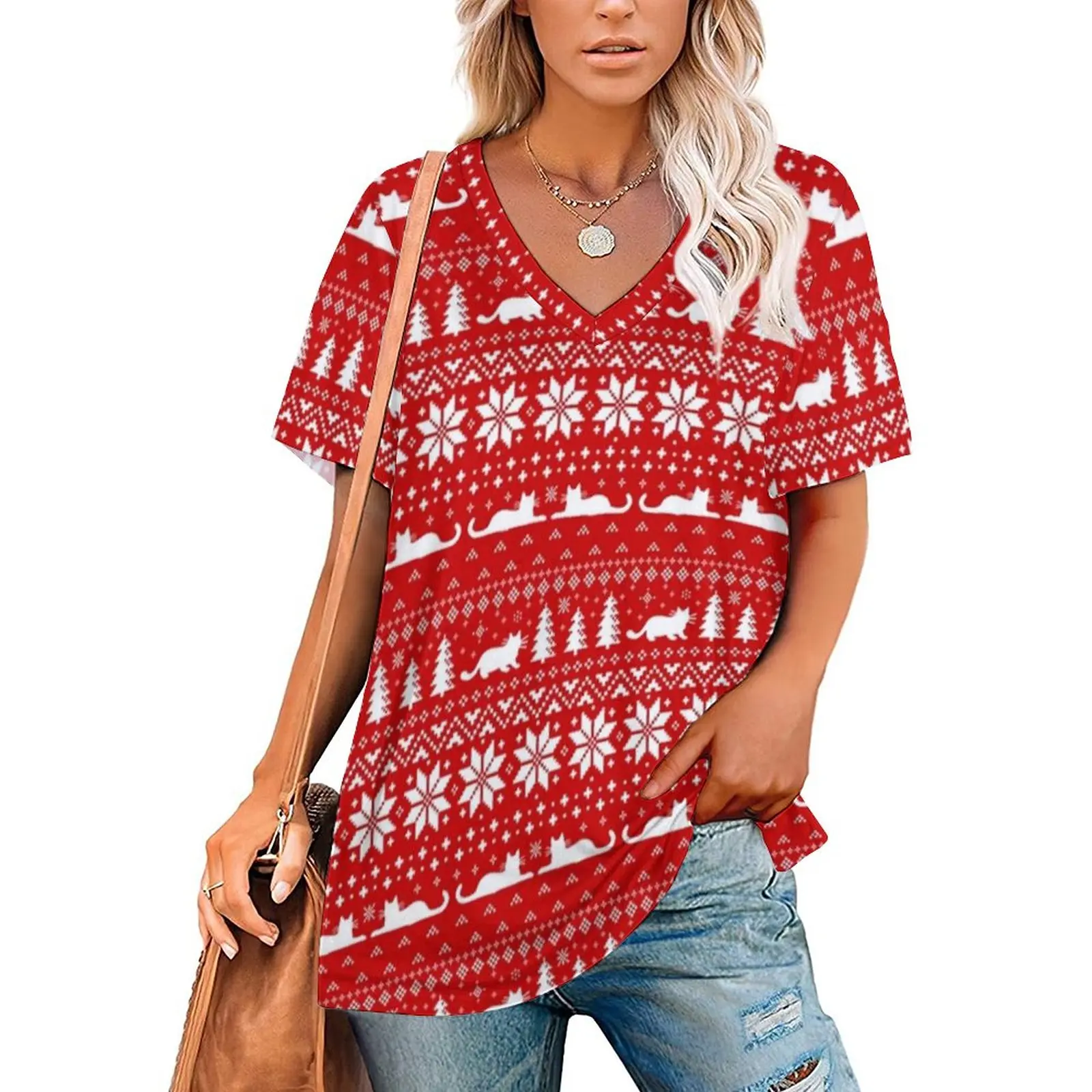 Cat Lover Vintage T-Shirt Fun Christmas Holiday Trendy T Shirts V Neck Short-Sleeve Graphic Tshirt Casual Tees Big Size 2XL 3XL
Cat Lover Vintage T-Shirt Fun Christmas Holiday Trendy T Shirts V Neck Short-Sleeve Graphic Tshirt Casual Tees Big Size 2XL 3XL