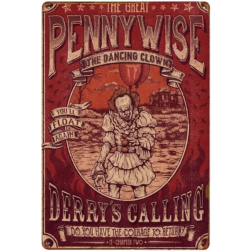 Металлическая табличка Pennywise IT Глава Два
Металлическая табличка Pennywise IT Глава Два