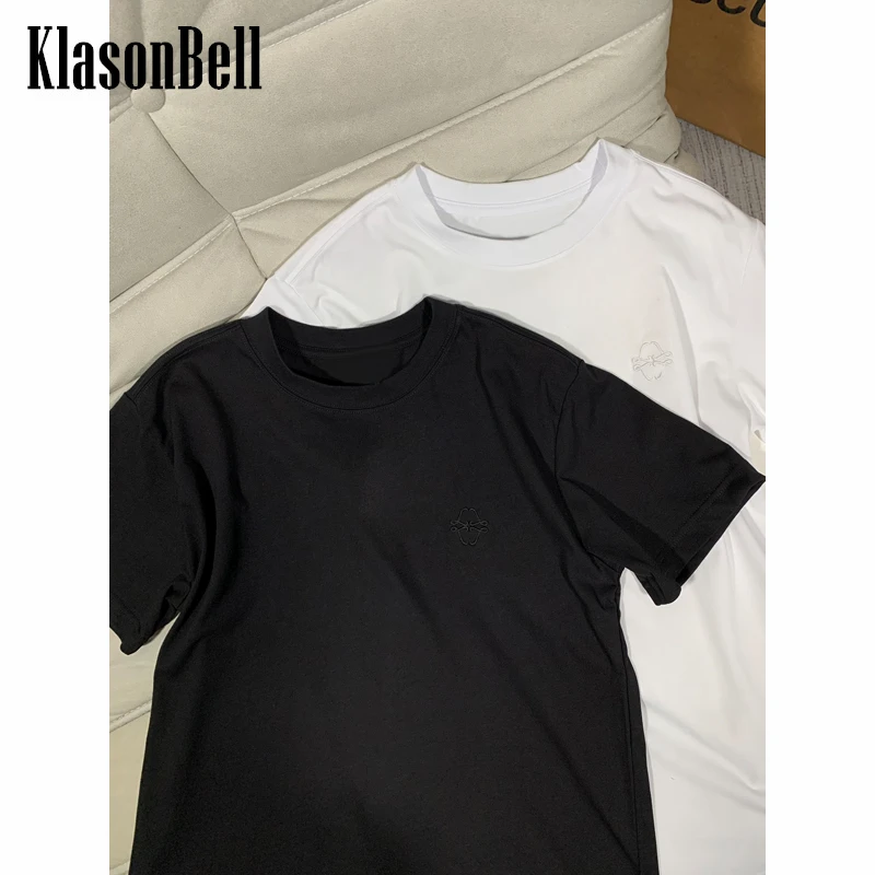 12.20 KlasonBell Embroidery Letter Round Neck Short Sleeve Solid Color Cotton T-Shirt Women
12.20 KlasonBell Embroidery Letter Round Neck Short Sleeve Solid Color Cotton T-Shirt Women