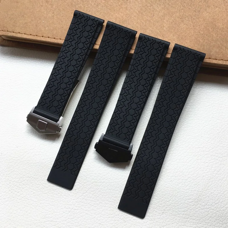 High quality silicone black watchband for TAG wristband CARRER 22mm watch straps with folding buckle Men's bracelet accessories
High quality silicone black watchband for TAG wristband CARRER 22mm watch straps with folding buckle Men's bracelet accessories