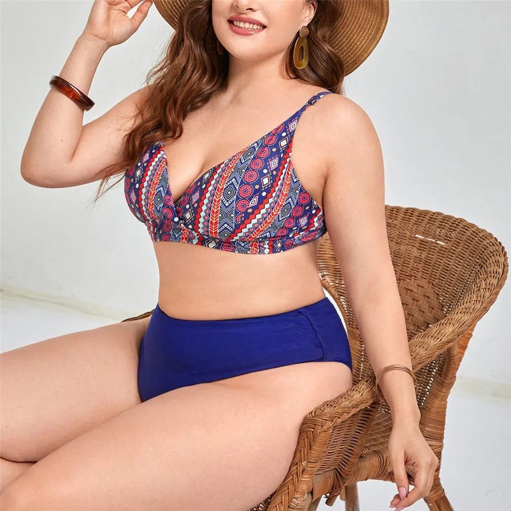 2022 New Plus Size Bikini Women Ethnic Print Two-Piece Swimsuit Women's Summer Beachwear Swimwear Sexy Brazilian Bikini Set
2022 New Plus Size Bikini Women Ethnic Print Two-Piece Swimsuit Women's Summer Beachwear Swimwear Sexy Brazilian Bikini Set