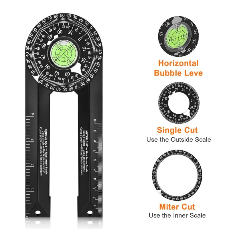 Woodworking Scale Mitre Saw Protractor Angle Level with Marking Pencil Carpenter Angle Finder Measuring Ruler Meter Gauge Tools
Woodworking Scale Mitre Saw Protractor Angle Level with Marking Pencil Carpenter Angle Finder Measuring Ruler Meter Gauge Tools