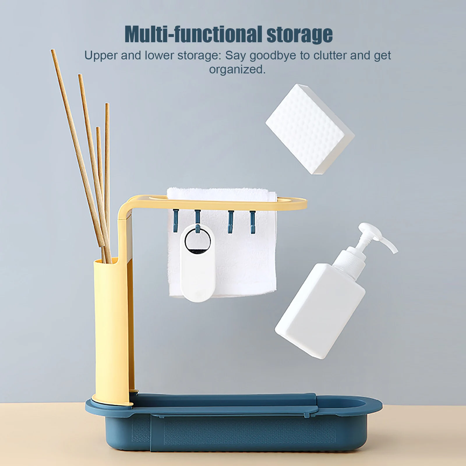 Telescopic Sink Holder - Adjustable Sponge Soap Storage Drain Basket Rack
Telescopic Sink Holder - Adjustable Sponge Soap Storage Drain Basket Rack