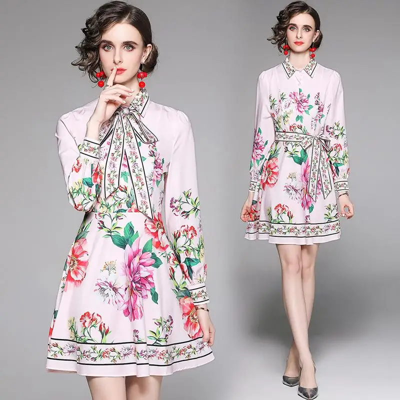 Glam Occident Big Flower Printed Long Sleeve Summer Dresses For Women Feminino Pink Color Mini High Street Cute Bandage Vestidos
Glam Occident Big Flower Printed Long Sleeve Summer Dresses For Women Feminino Pink Color Mini High Street Cute Bandage Vestidos