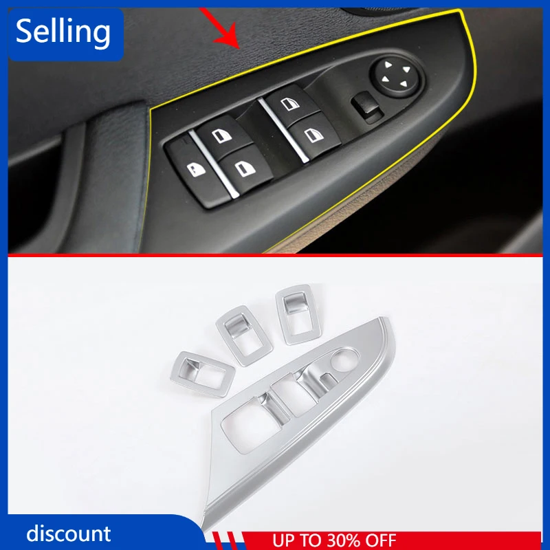 For BMW X3 X4 F25 F26 2012-2017 Car Accessories 4 Pcs ABS Matte Chrome Window Button Switch Decor Armrest Panel Refit Stickers
For BMW X3 X4 F25 F26 2012-2017 Car Accessories 4 Pcs ABS Matte Chrome Window Button Switch Decor Armrest Panel Refit Stickers