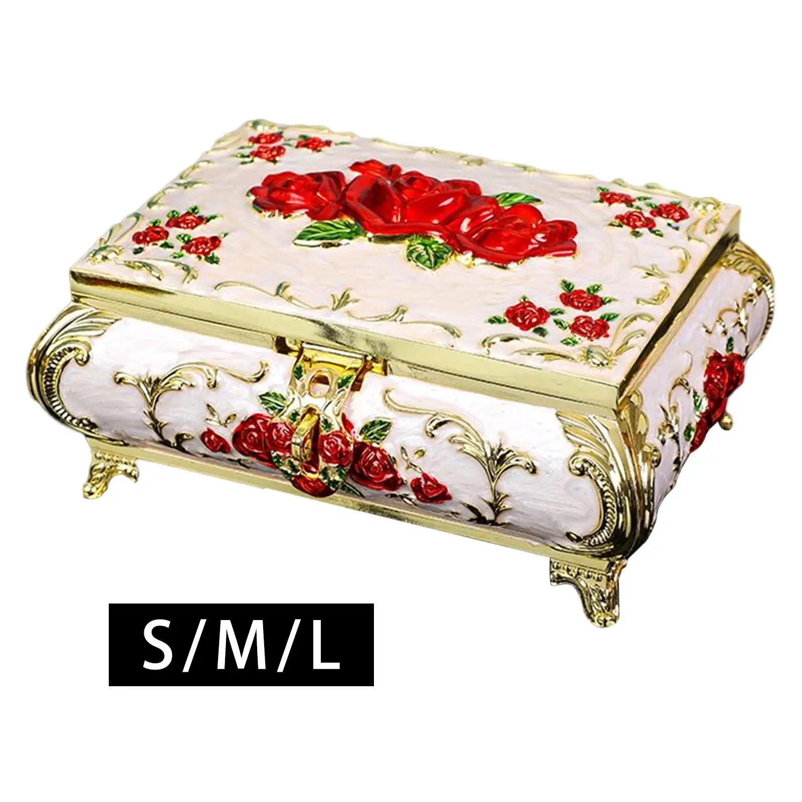 Trinket Box Floral Engraved Box White Jewelry Box Retro Collector Zinc Alloy Material
Trinket Box Floral Engraved Box White Jewelry Box Retro Collector Zinc Alloy Material