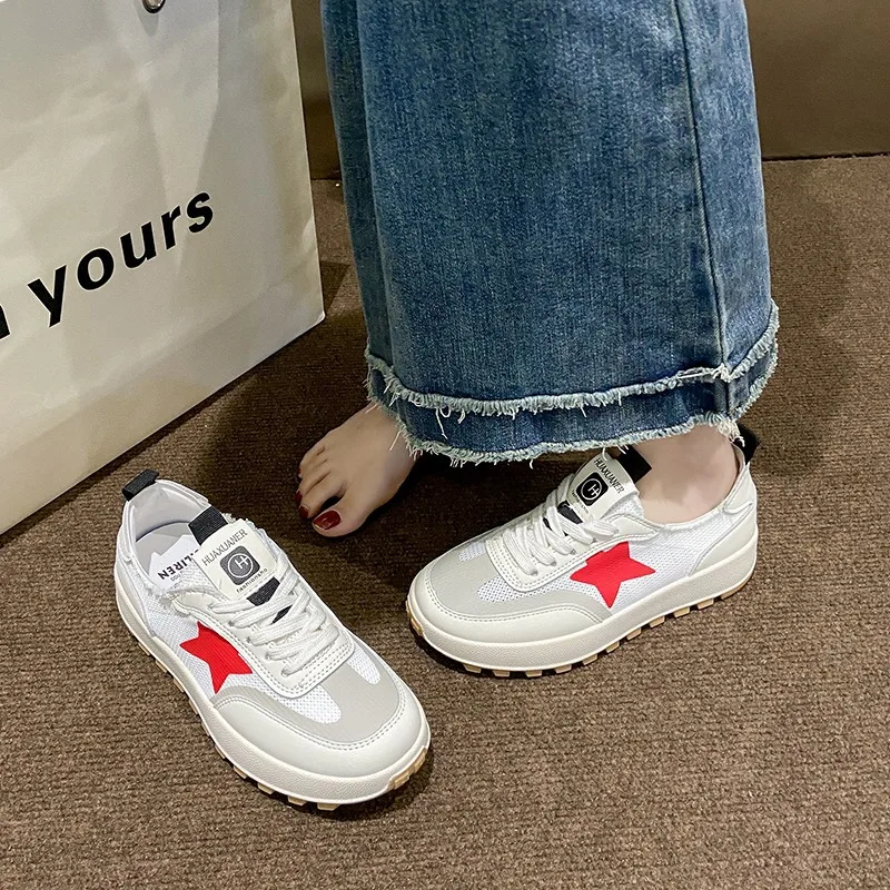 Mesh star Agam shoes female 2023 summer with casual sports shoes female breathable and versatile board shoes
Mesh star Agam shoes female 2023 summer with casual sports shoes female breathable and versatile board shoes