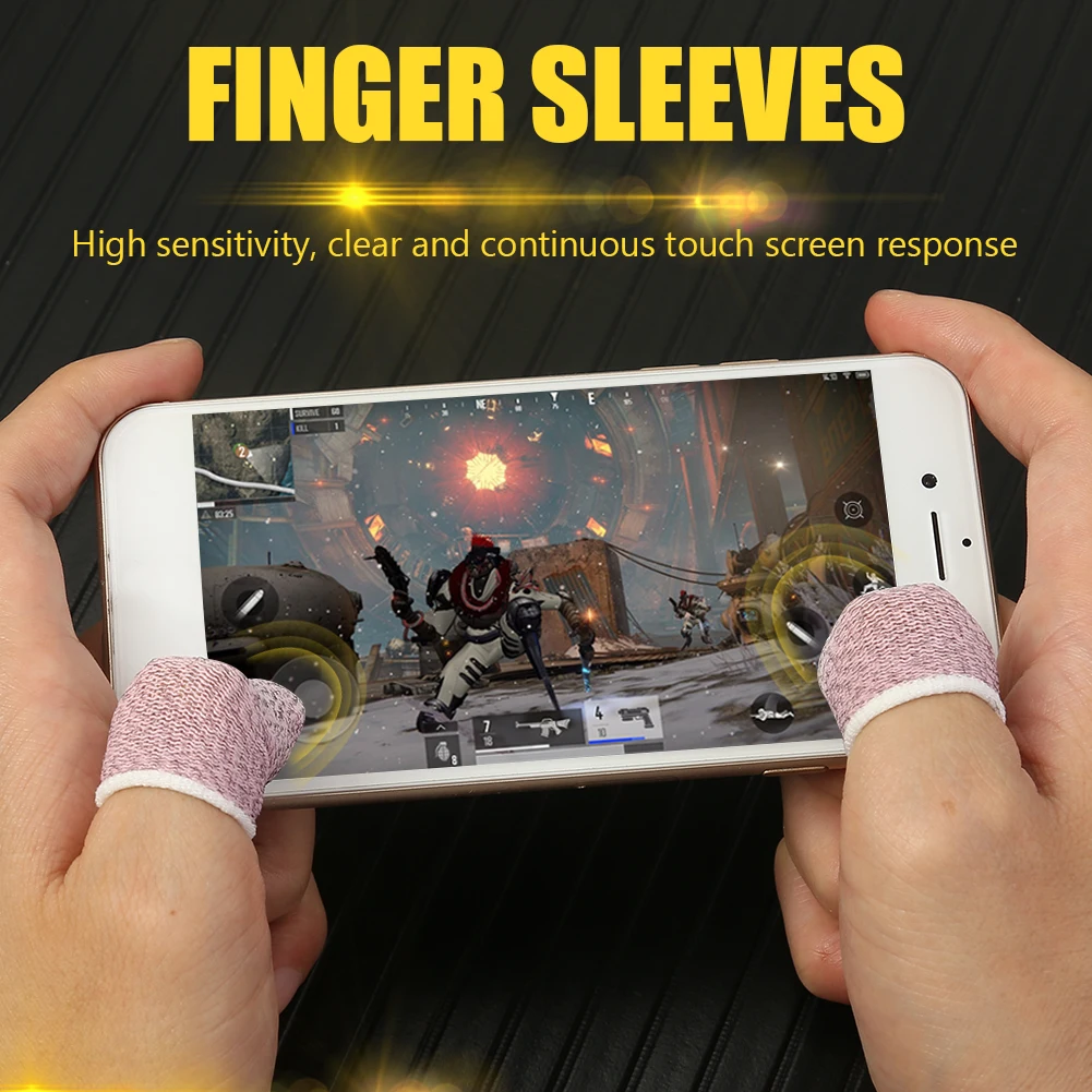 

1Pair New Finger Cover Game Controller For PUBG Sweat Proof Non-Scratch Sensitive Touch Screen Gaming Finger Gloves Thumb Sleeve